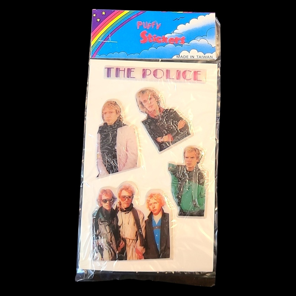 Vintage 1980s The Police Puffy Stickers NOS‎ Sealed Original Package